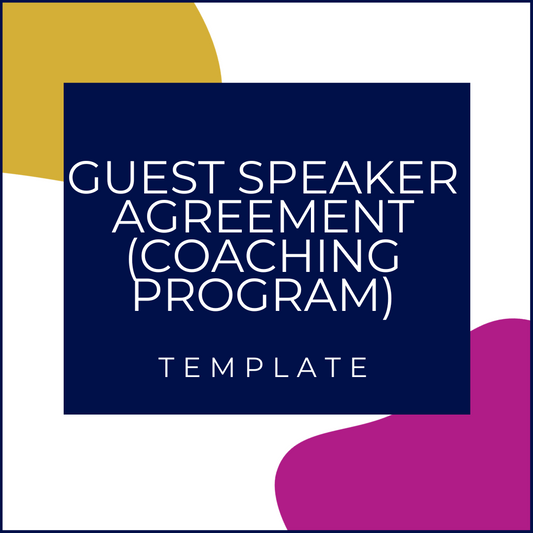 Guest Speaker Agreement (Coaching Program) Template