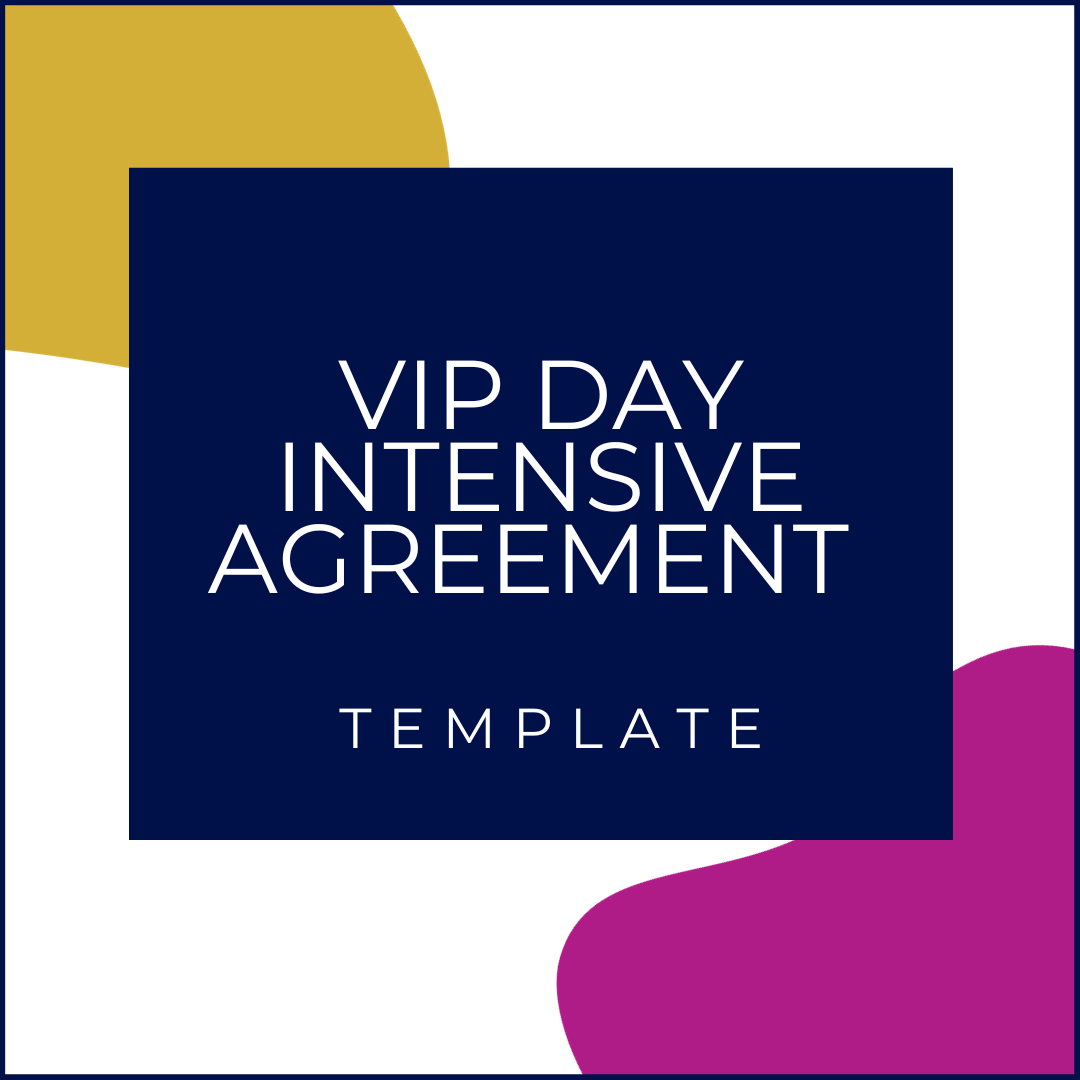 VIP Day Intensive Agreement Template – Boss Contract Society