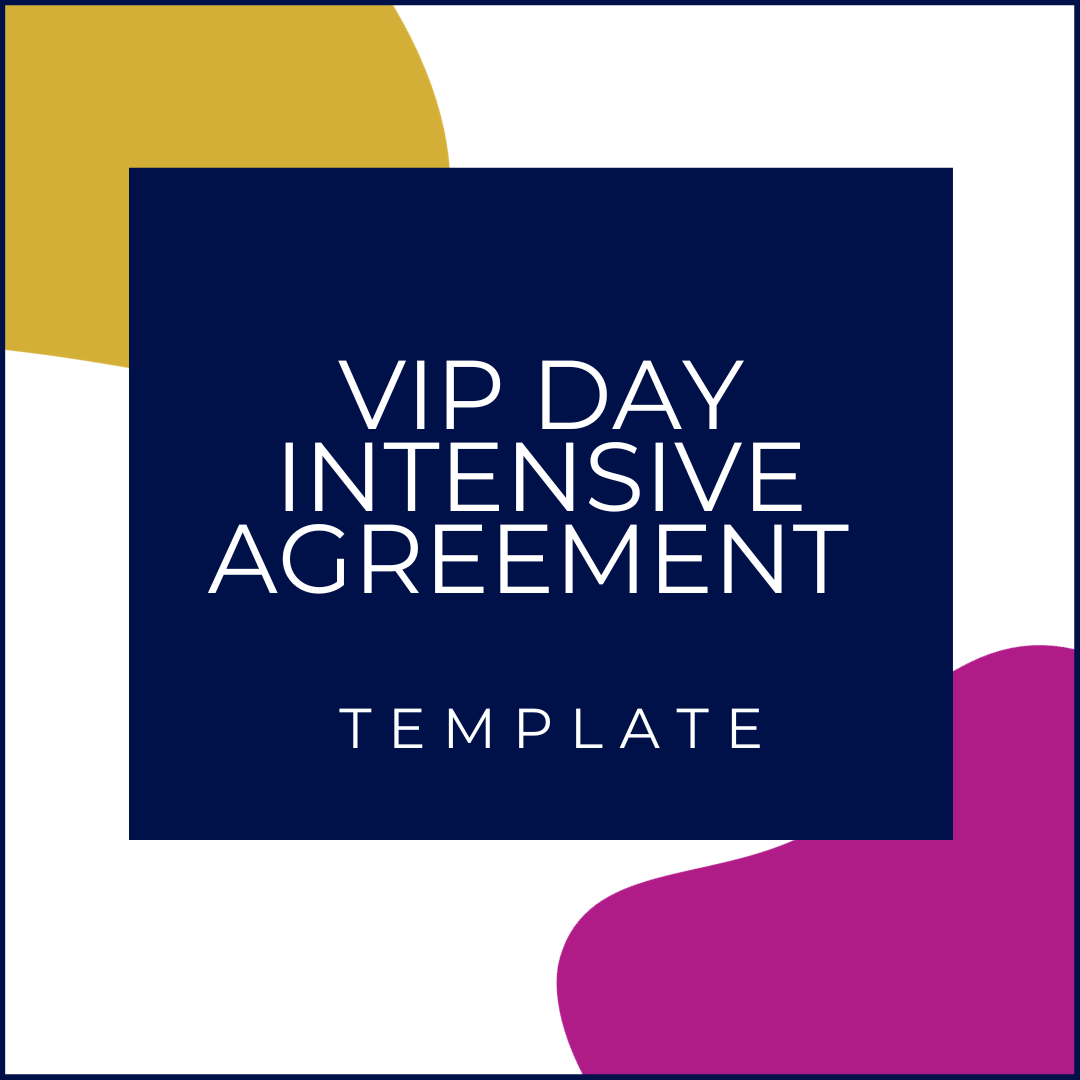 VIP Day Intensive Agreement Template