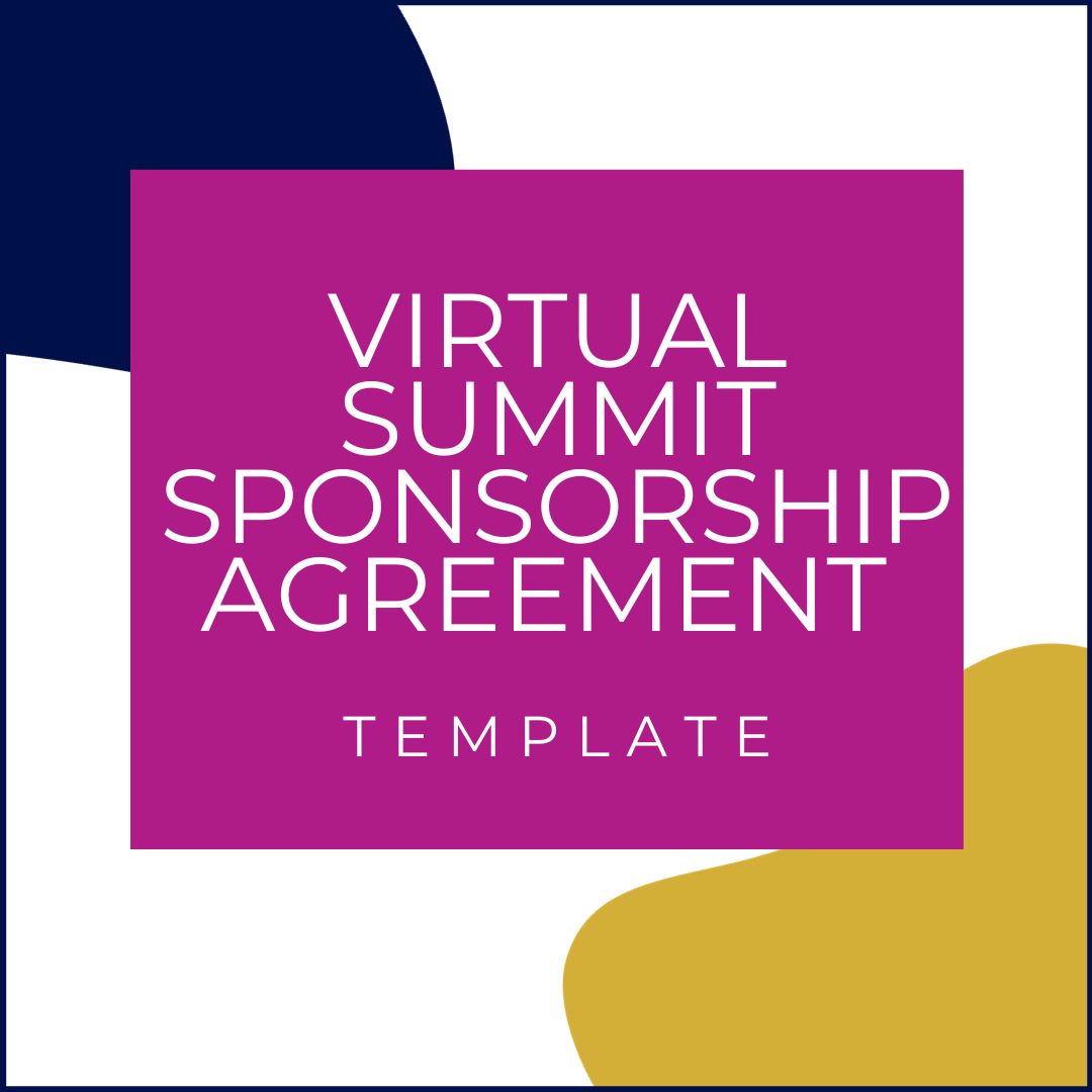 Virtual Summit Sponsorship Agreement Template