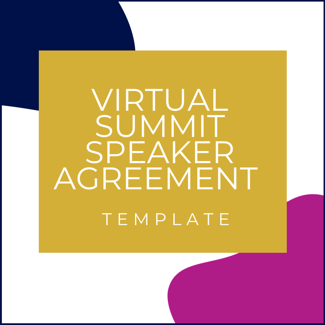 Virtual Summit Speaker Agreement Template