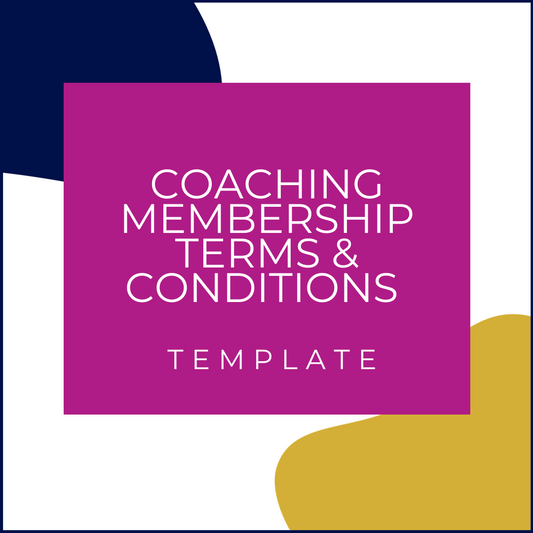 Coaching Membership Program Terms + Conditions Template